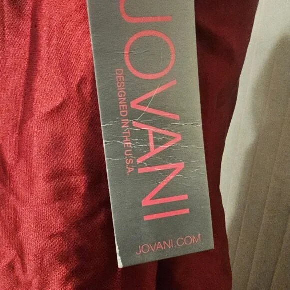 Jovani Burgundy Evening Party‎  Dress 20 - Picture 3 of 11